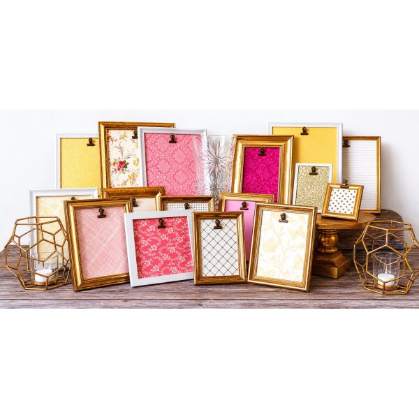 Pink and Yellow Photo Display Kit