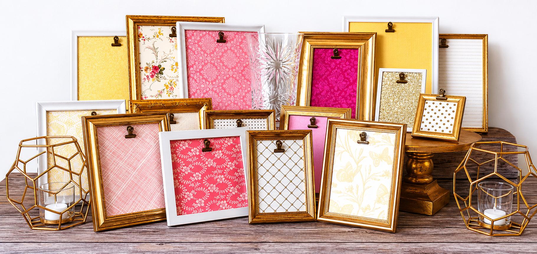 Pink and Yellow Photo Display Kit Pink and Yellow Photo Display Kit