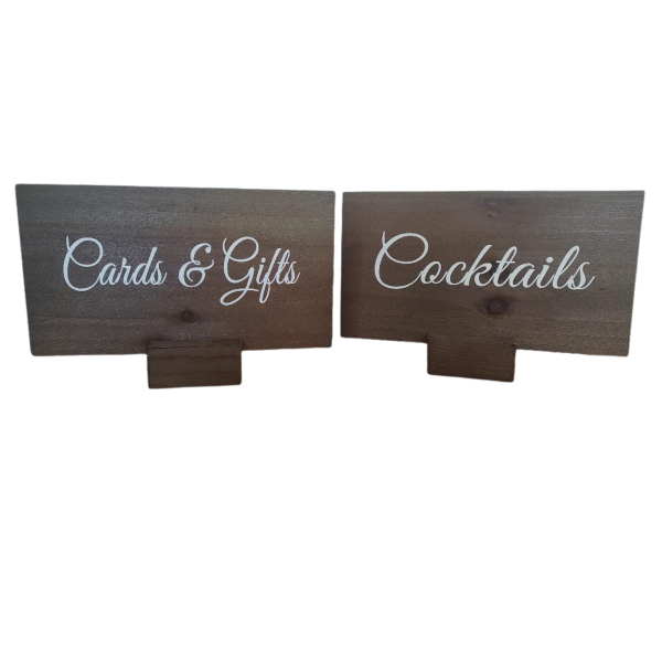 Wood Wedding Signs